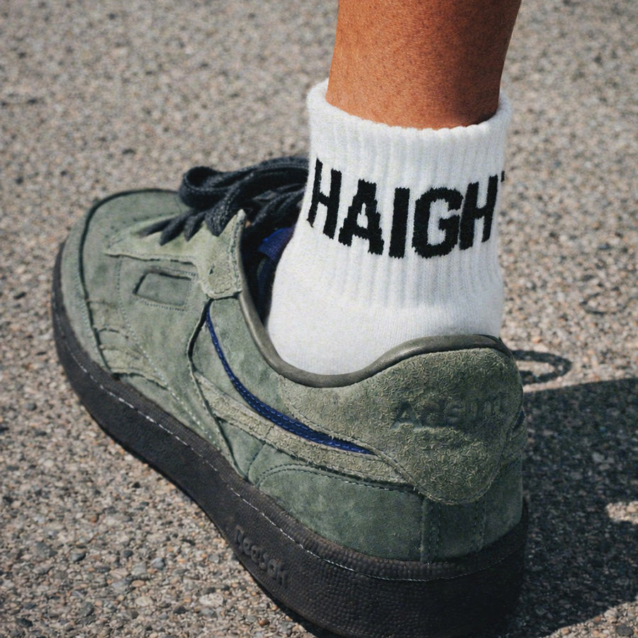 HAIGHT ロゴソックス ホワイト 着用