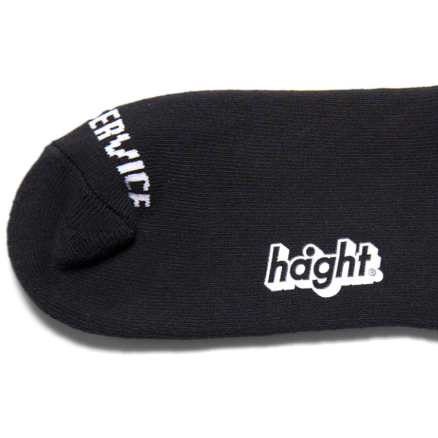 HAIGHT サイドロゴソックス ブラック