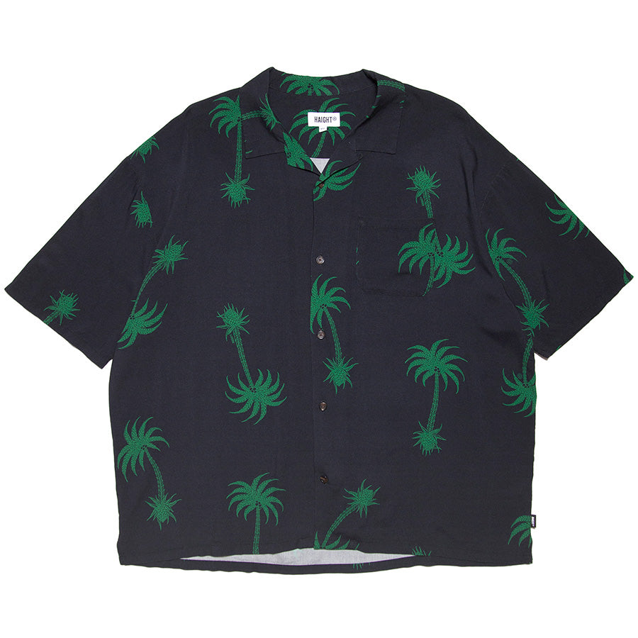 HAIGHT LVC LOUD TREE RAYON SHIRT ブラック 平置き正面
