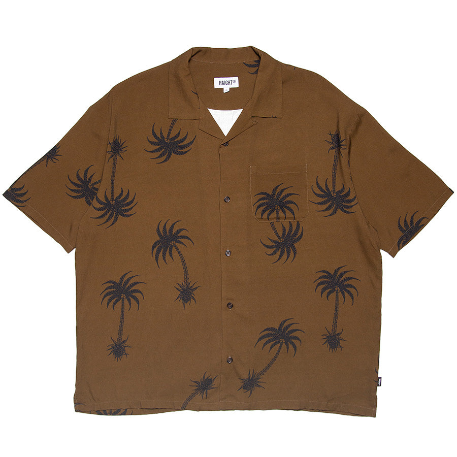 HAIGHT LVC LOUD TREE RAYON SHIRT ブラウン 平置き正面