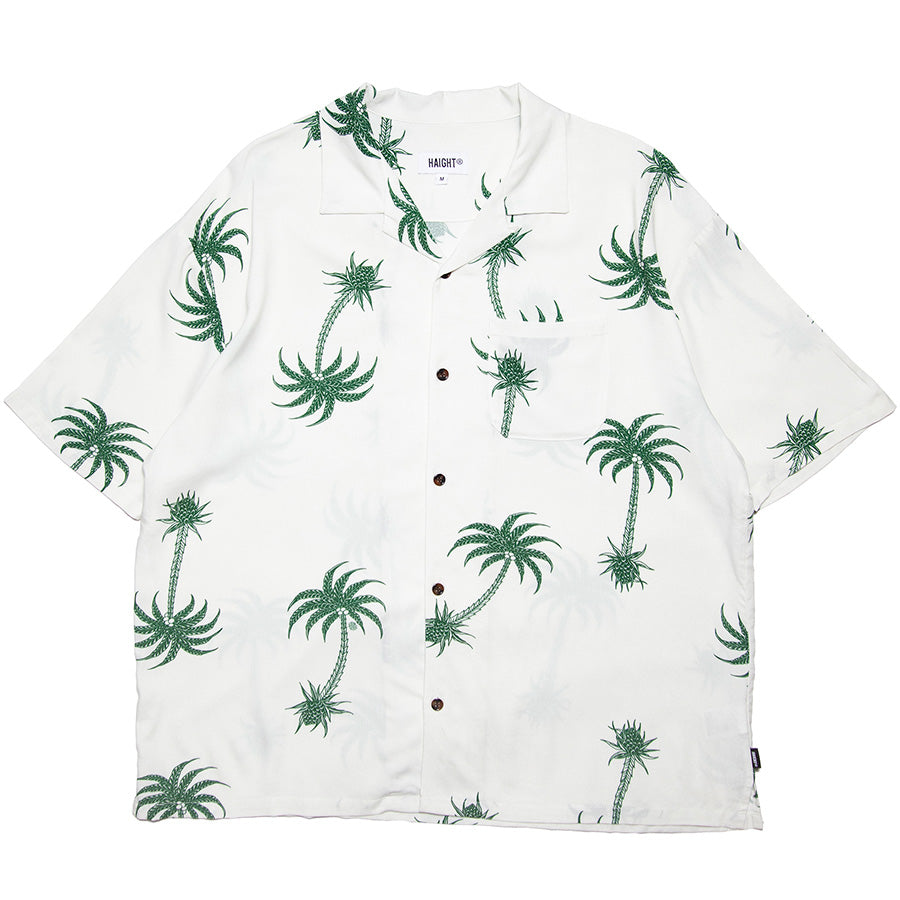 HAIGHT LVC LOUD TREE RAYON SHIRT ホワイト 平置き正面