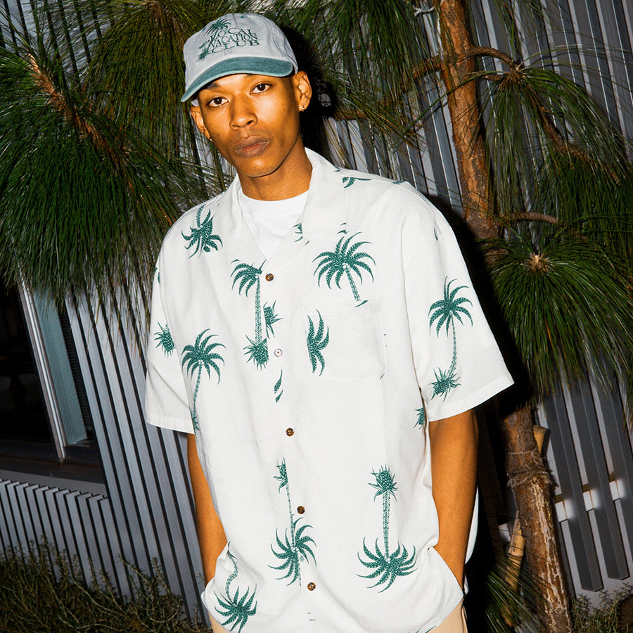 HAIGHT LVC LOUD TREE RAYON SHIRT ホワイト 着用正面