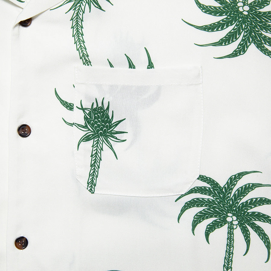 HAIGHT LVC LOUD TREE RAYON SHIRT ホワイト 左胸ポケット