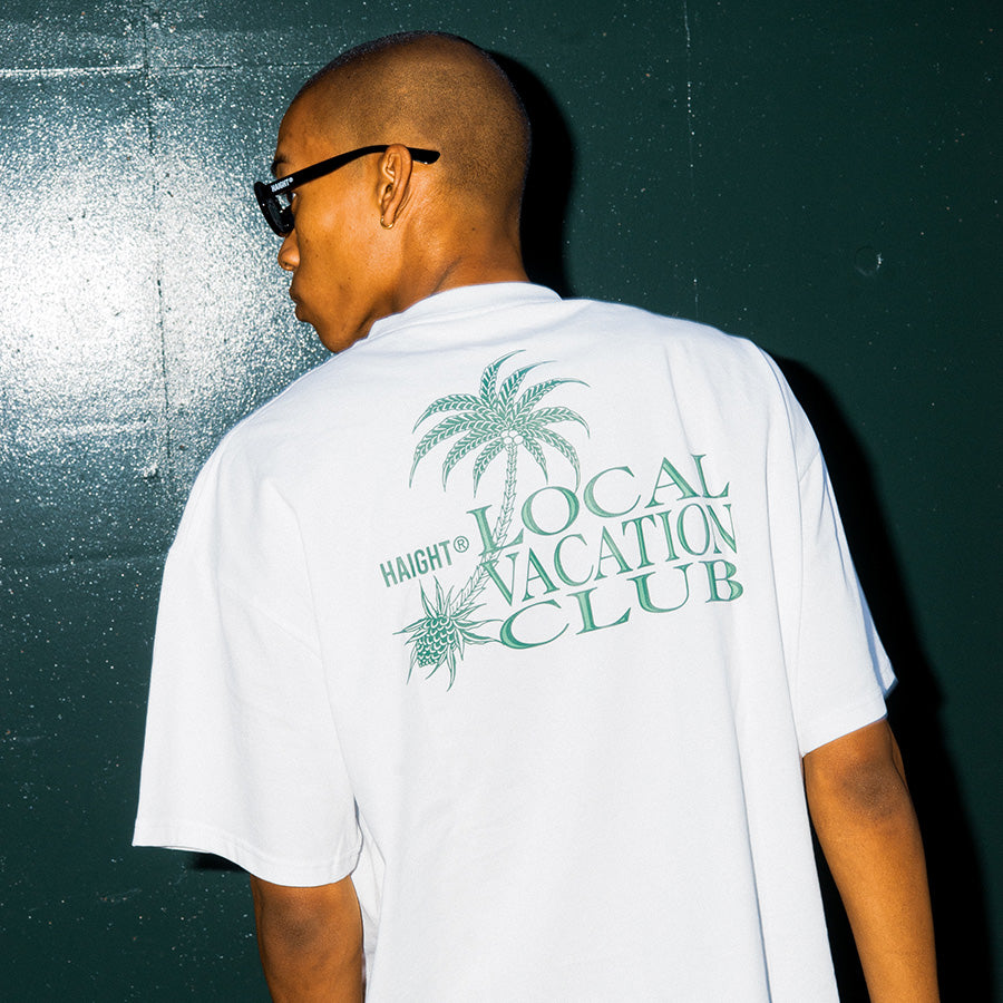 HAIGHT LVC LOUD TREE Tee ホワイト モデル着用背面