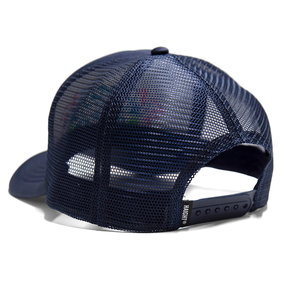 HAIGHT LVC NEON LIGHT MESH CAP ネイビー 背面