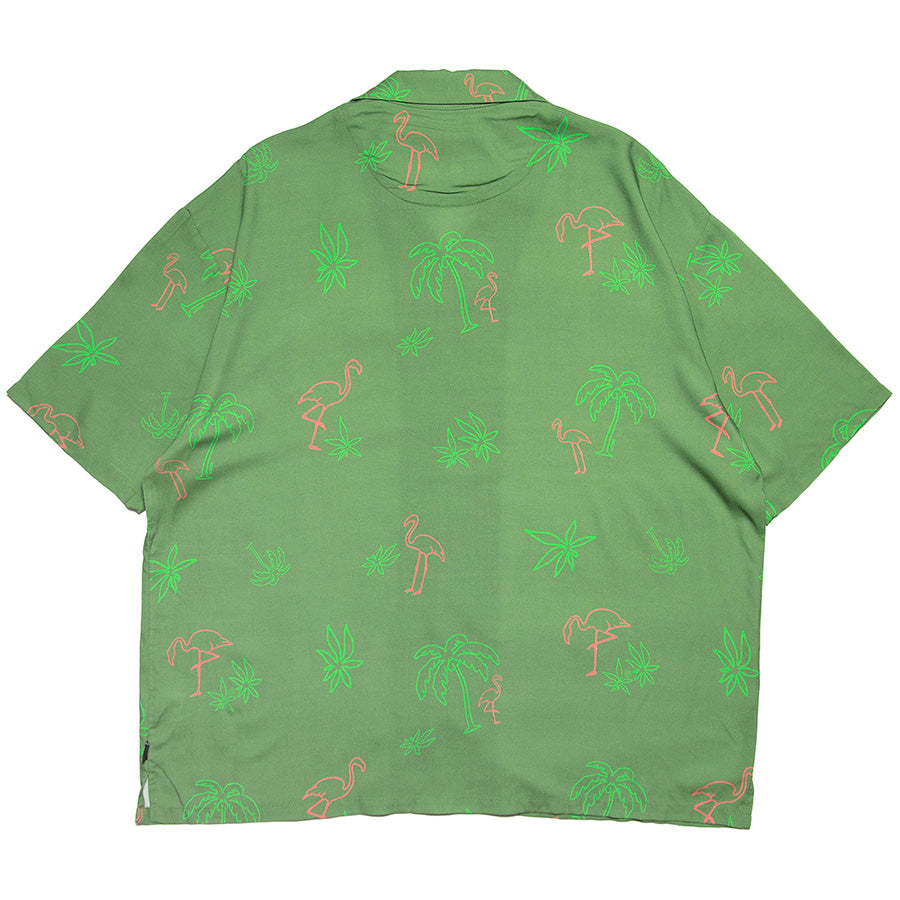 HAIGHT LVC NEON LIGHT RAYON SHIRT グリーン 背面