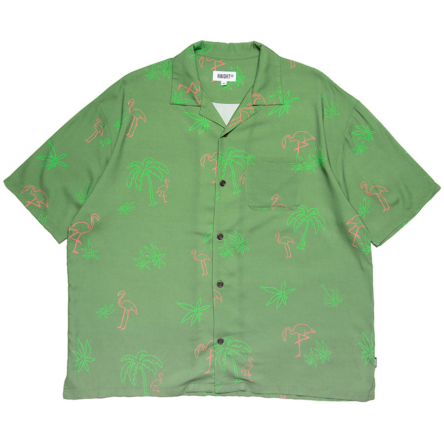 HAIGHT LVC NEON LIGHT RAYON SHIRT グリーン 正面