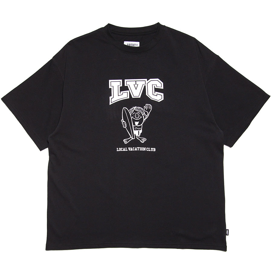 HAIGHT LVC SURFER TEE Tシャツ ブラック 平置き正面 HTAW-261004