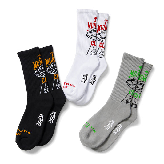 HAIGHT M.C BURGER SOCKS ソックス ホワイト ブラック グレー 3カラー HTAW-267005