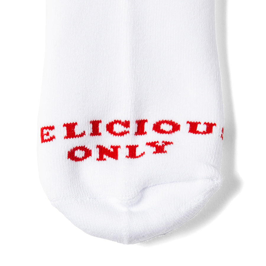 HAIGHT M.C BURGER SOCKS ソックス ホワイト つま先ロゴ詳細 HTAW-267005