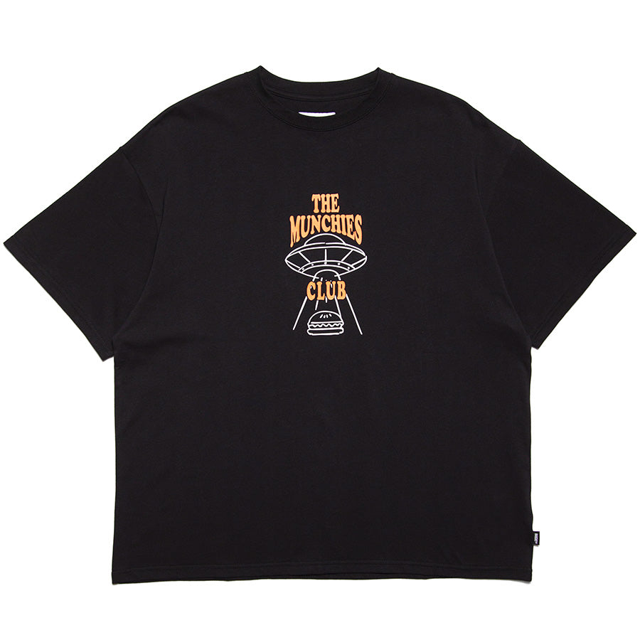 HAIGHT M.C BURGER TEE Tシャツ ブラック 平置き正面 HTAW-261002