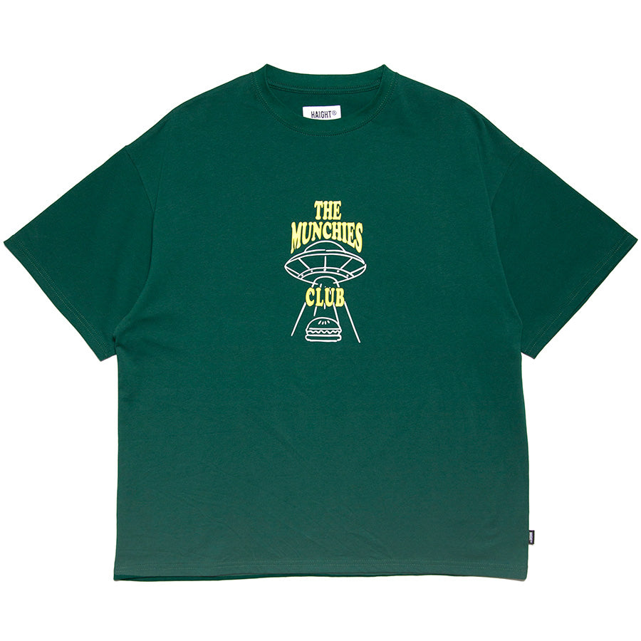 HAIGHT M.C BURGER TEE Tシャツ グリーン 平置き正面 HTAW-261002