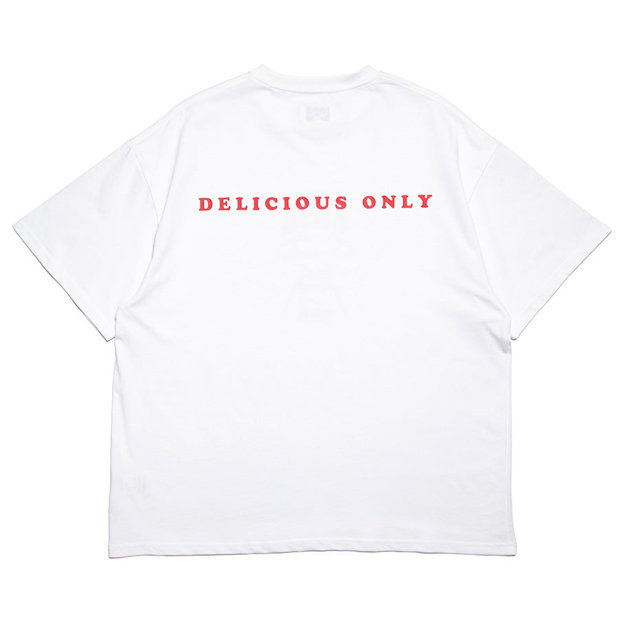 HAIGHT M.C BURGER TEE Tシャツ ホワイト 平置き背面 HTAW-261002