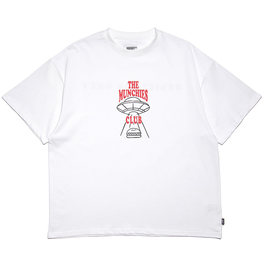 HAIGHT M.C BURGER TEE Tシャツ ホワイト 平置き正面 HTAW-261002