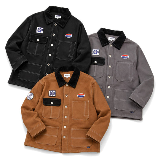HAIGHT MELTON COVERALL カバーオール ブラック グレー ブラウン 3カラー HTAW-262002
