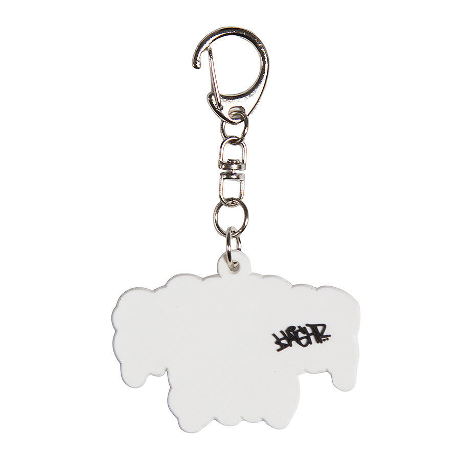 HAIGHT MUNCHIES CLUB KEY CHAIN ft.CASPER キーホルダー ホワイト 背面 HTMC-267006