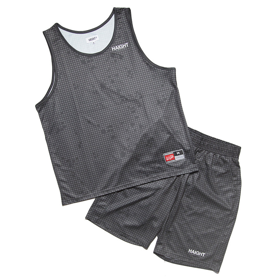 HAIGHT（ヘイト）NIGHT CAMO MESH SHORTS グレー セットアップ着用参考 HTSS-265003