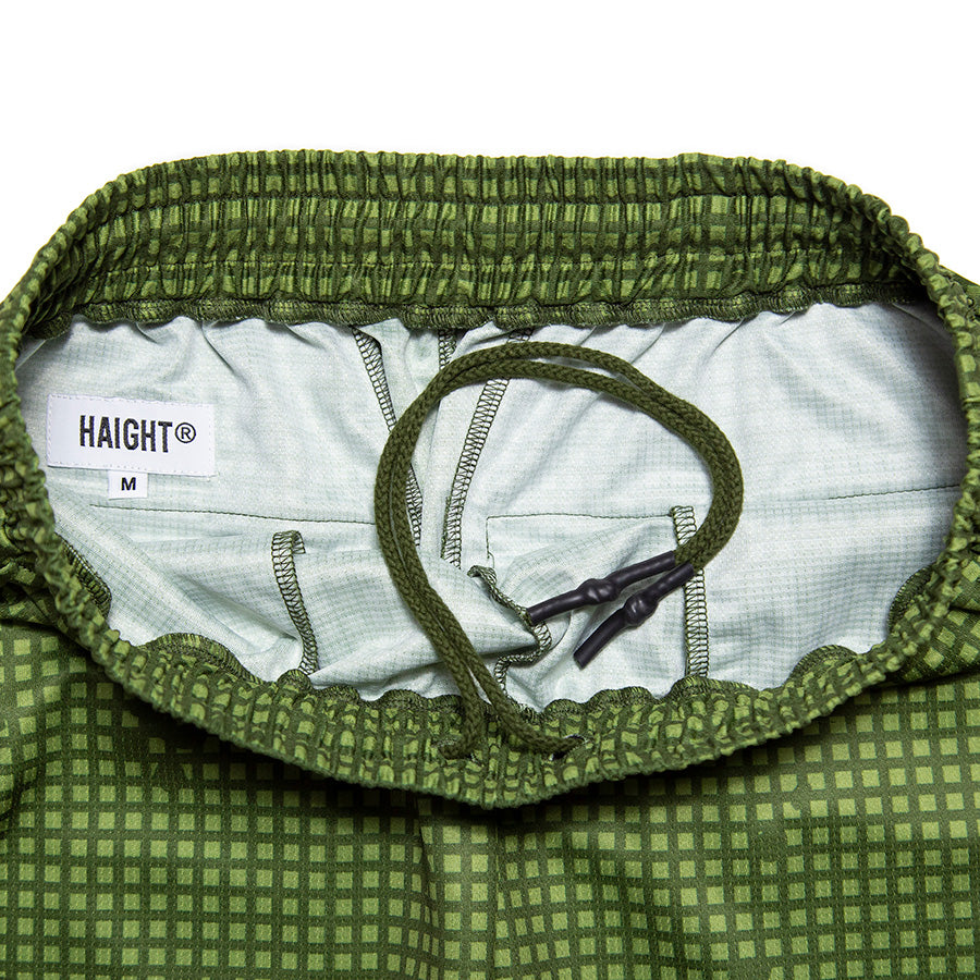 HAIGHT（ヘイト）NIGHT CAMO MESH SHORTS オリーブ ウエスト内側 ドローコード HTSS-265003