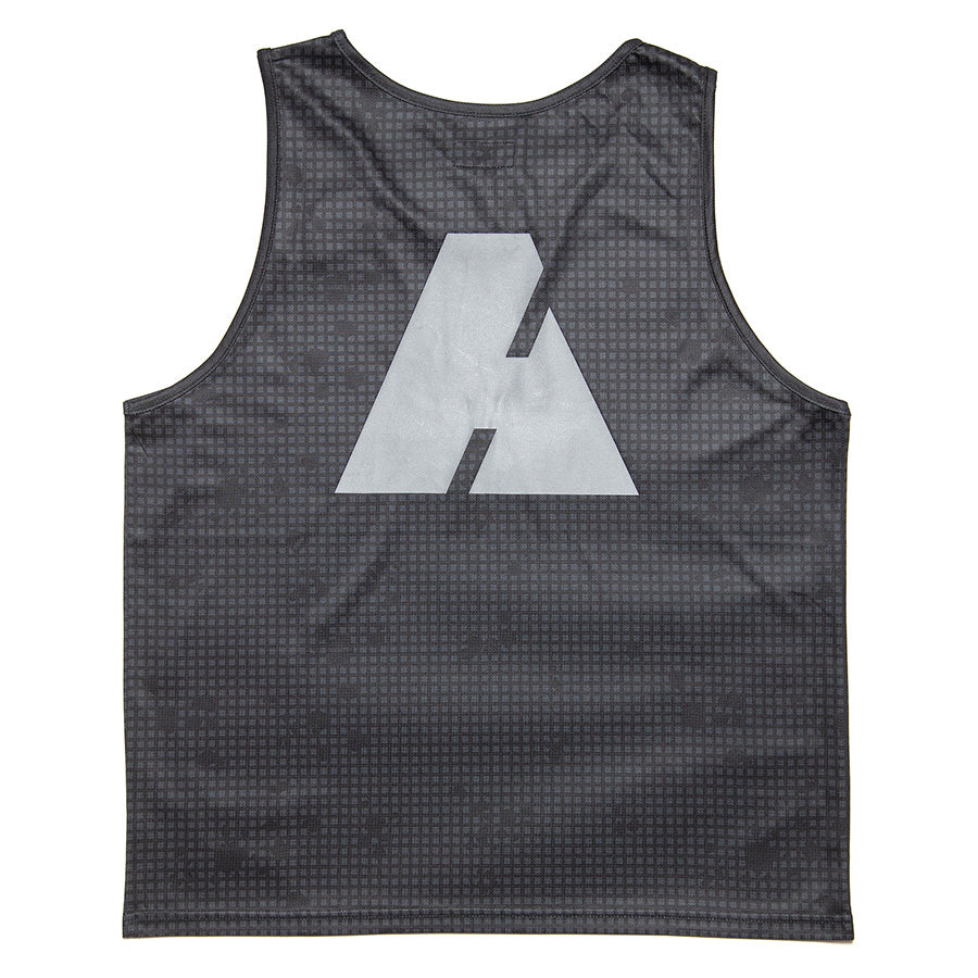 HAIGHT（ヘイト）NIGHT CAMO MESH TANK ブラック 平置き背面 HTSS-269001