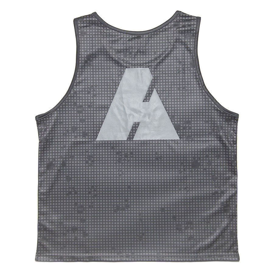 HAIGHT（ヘイト）NIGHT CAMO MESH TANK グレー 平置き背面 HTSS-269001