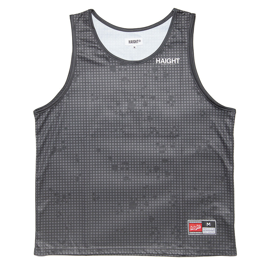 HAIGHT（ヘイト）NIGHT CAMO MESH TANK グレー 平置き正面 HTSS-269001