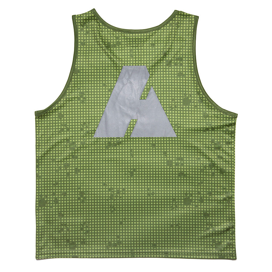 HAIGHT（ヘイト）NIGHT CAMO MESH TANK オリーブ 平置き背面 HTSS-269001