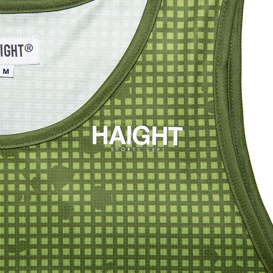 HAIGHT（ヘイト）NIGHT CAMO MESH TANK オリーブ 左胸ロゴプリント HTSS-269001
