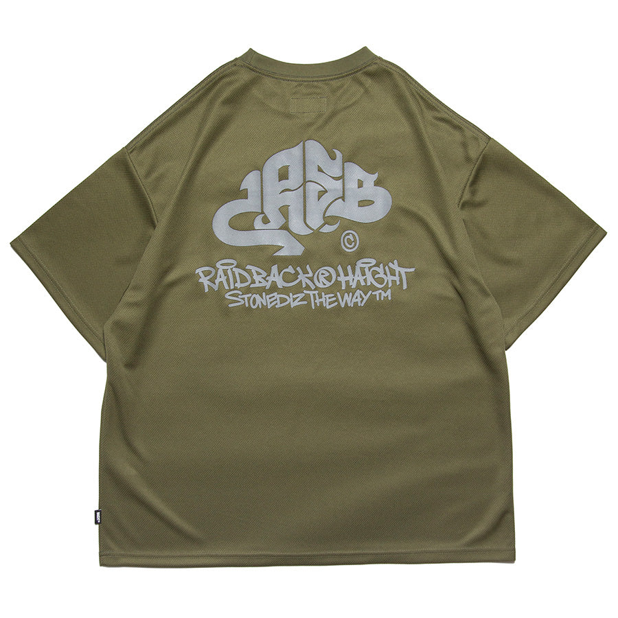 HAIGHT RAIDBACK CRSB DRY Tee オリーブ 背面デザイン