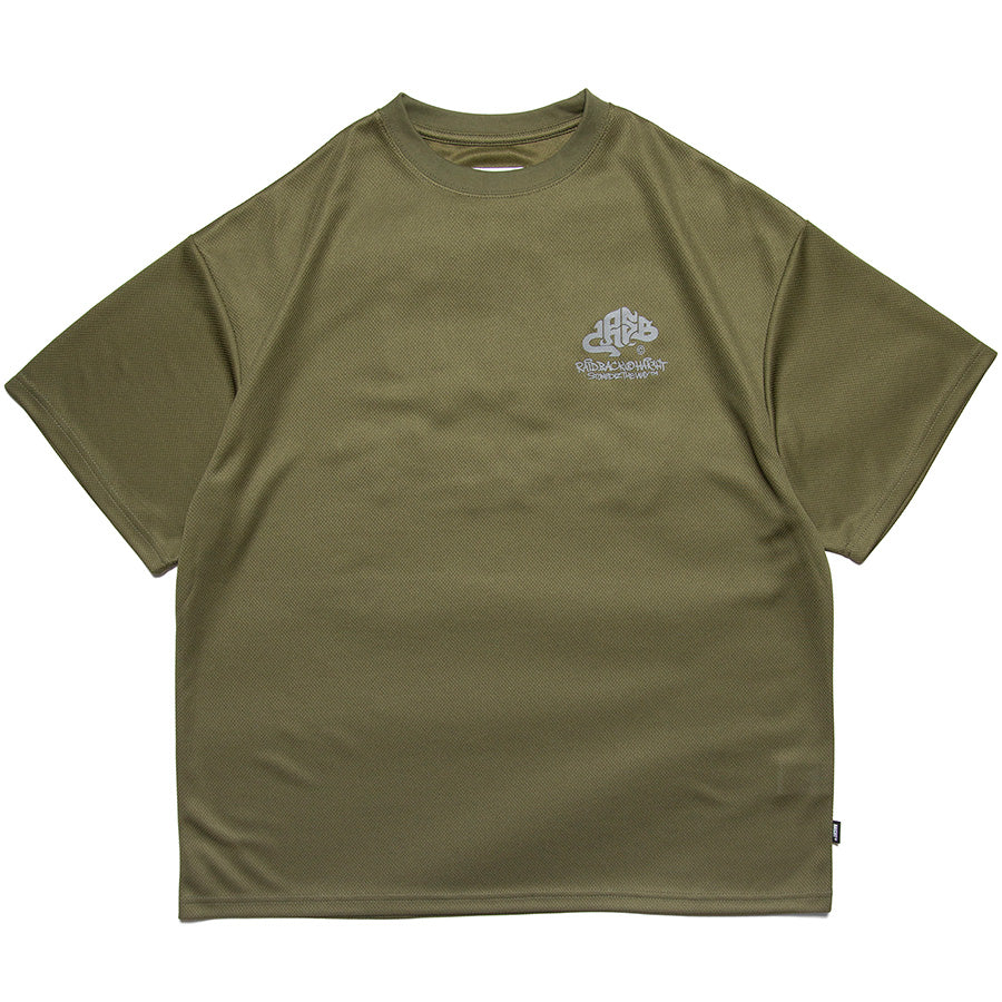 HAIGHT RAIDBACK CRSB DRY Tee オリーブ ドライTシャツ 正面デザイン