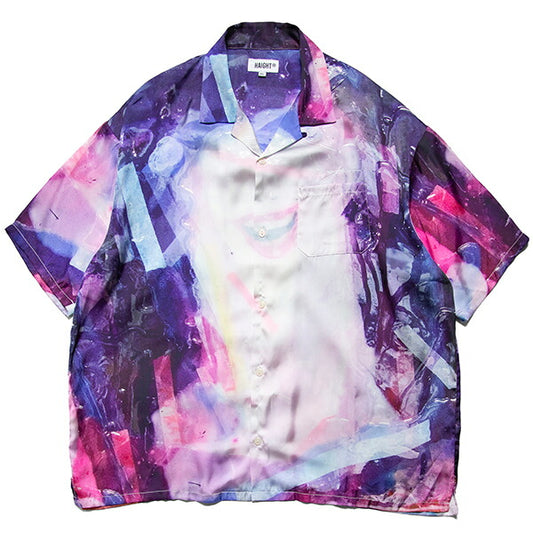 HAIGHT ( ヘイト ) PURPLE NIGHT OPEN COLLAR SHIRT オープンカラーシャツ 半袖 マルチカラー HTSD-224001