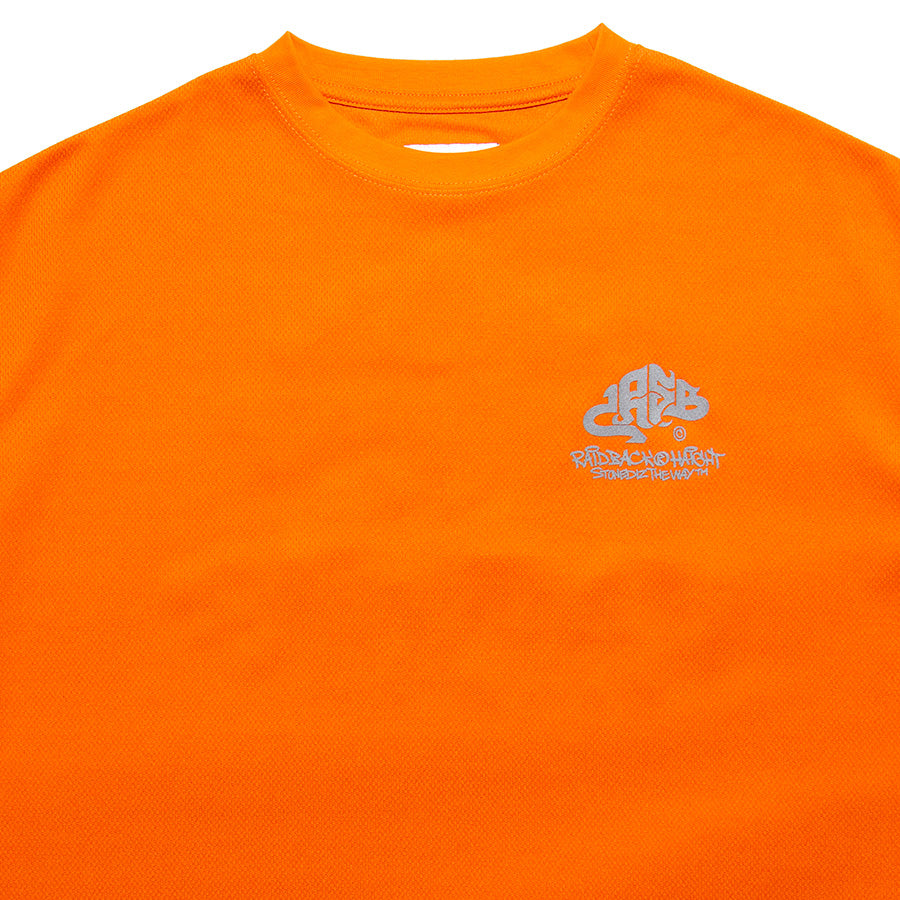 HAIGHT RAIDBACK CRSB DRY Tee オレンジ 上部ディテール