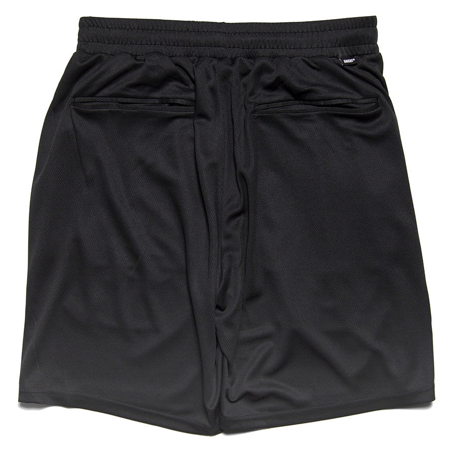 HAIGHT（ヘイト）OVAL LOGO DRY SHORTS ブラック 背面平置き HTSS-265008