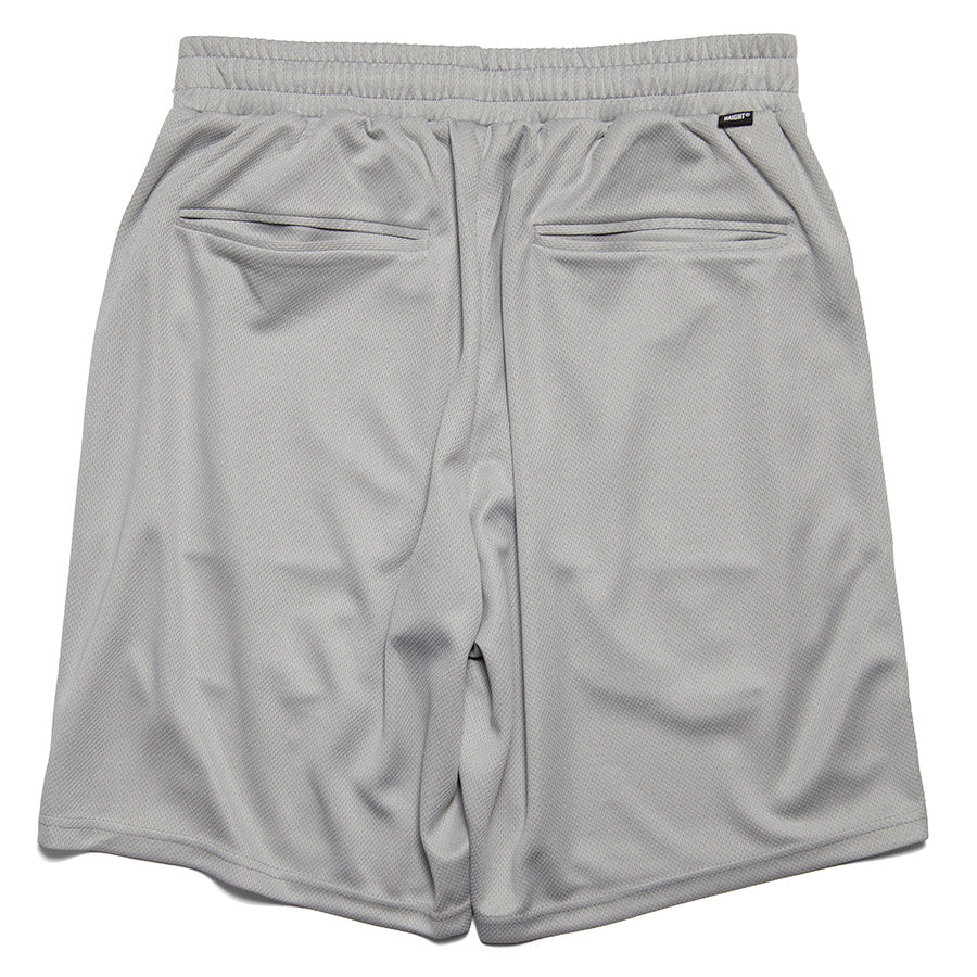 HAIGHT（ヘイト）OVAL LOGO DRY SHORTS グレー 背面平置き HTSS-265008