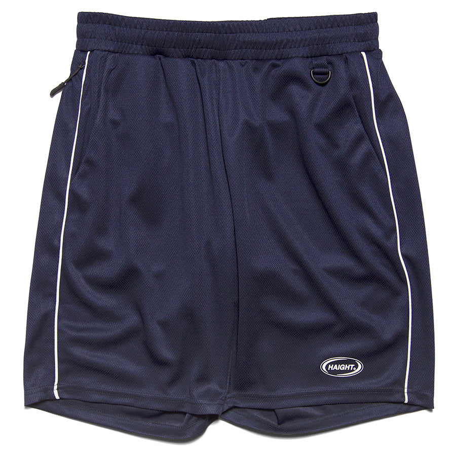 HAIGHT（ヘイト）OVAL LOGO DRY SHORTS ネイビー 正面平置き HTSS-265008
