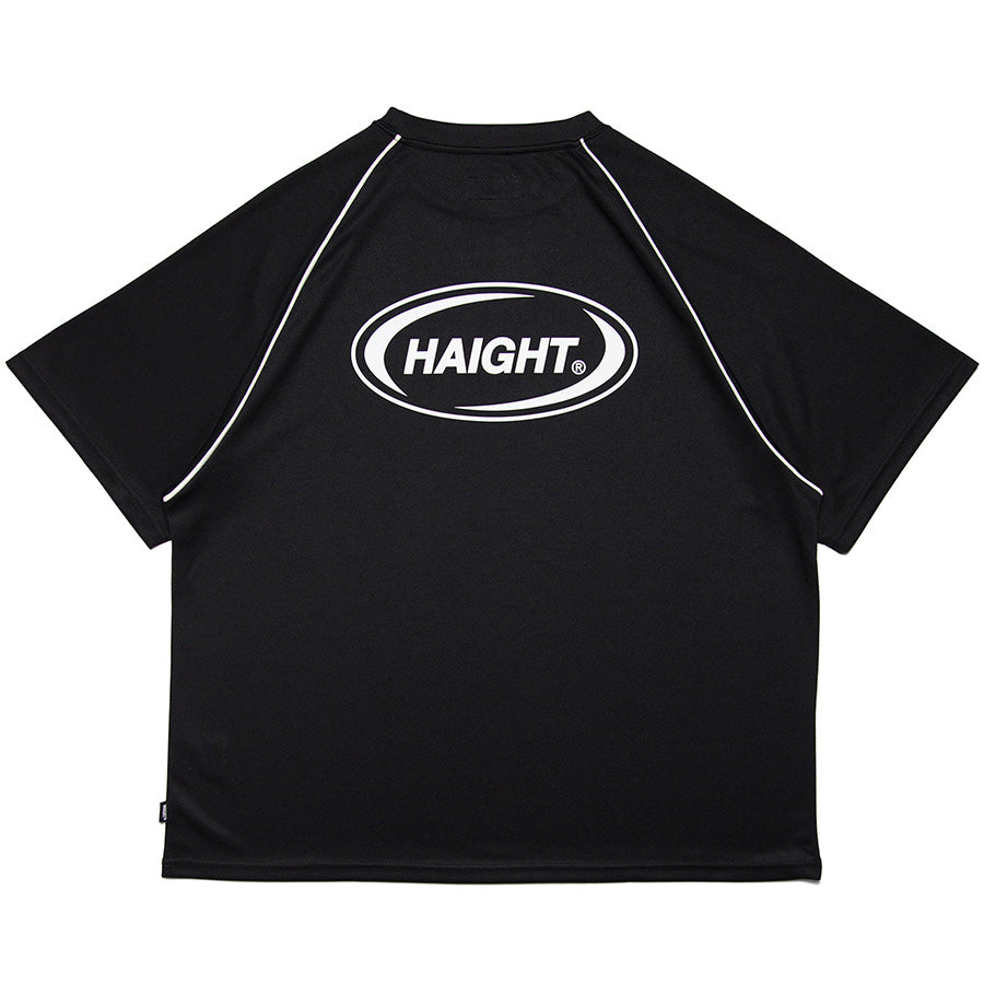 HAIGHT（ヘイト）OVAL LOGO DRY TEE ブラック 背面平置き HTSS-261007