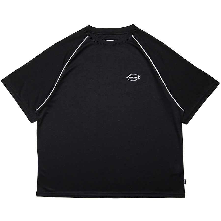 HAIGHT（ヘイト）OVAL LOGO DRY TEE ブラック 正面平置き HTSS-261007
