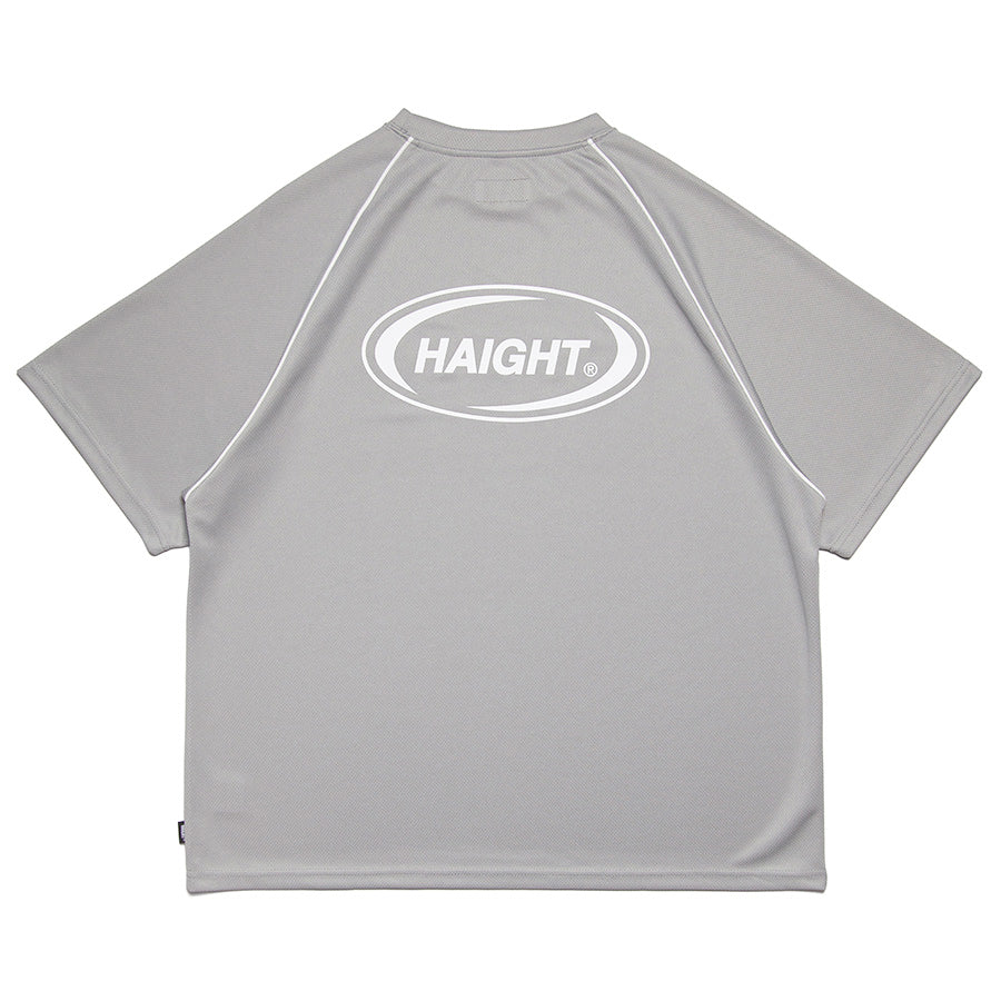 HAIGHT（ヘイト）OVAL LOGO DRY TEE グレー 背面平置き HTSS-261007