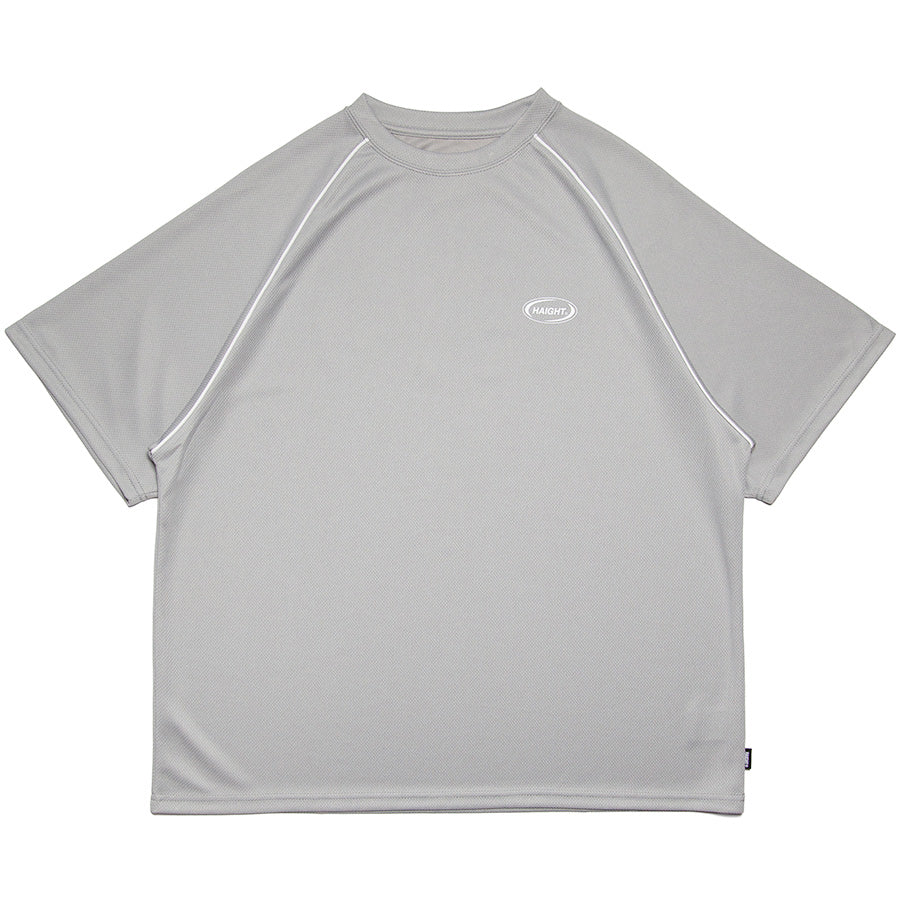 HAIGHT（ヘイト）OVAL LOGO DRY TEE グレー 正面平置き HTSS-261007