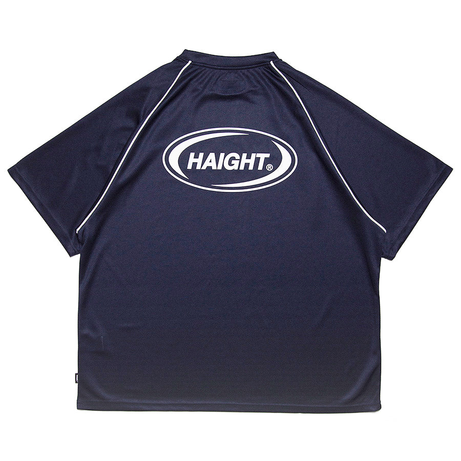 HAIGHT（ヘイト）OVAL LOGO DRY TEE ネイビー 背面平置き HTSS-261007
