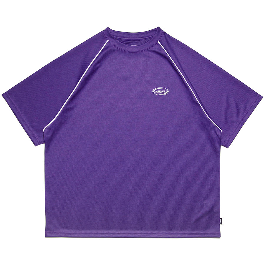 HAIGHT（ヘイト）OVAL LOGO DRY TEE パープル 正面平置き HTSS-261007