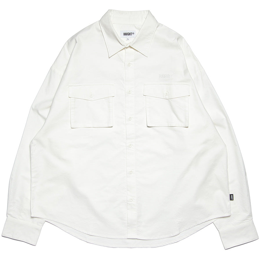 OXFORD SHIRT オックスフォードシャツ ホワイト チャコール ライト