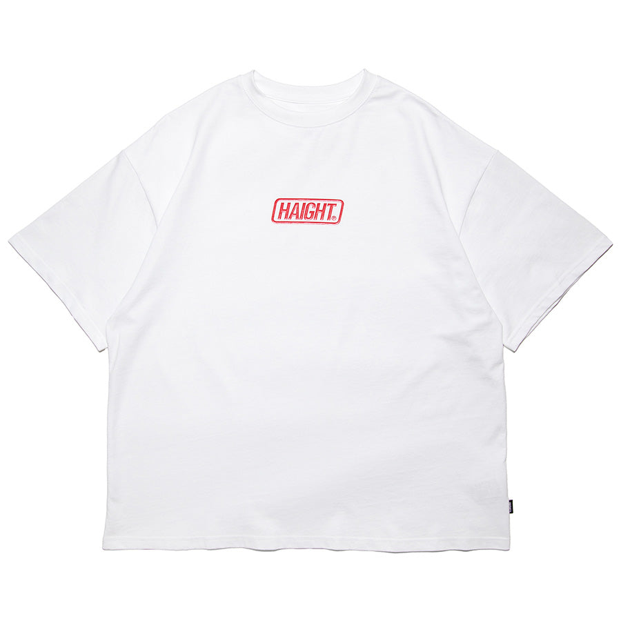 HAIGHT Tシャツ ホワイト ボックスロゴ 正面