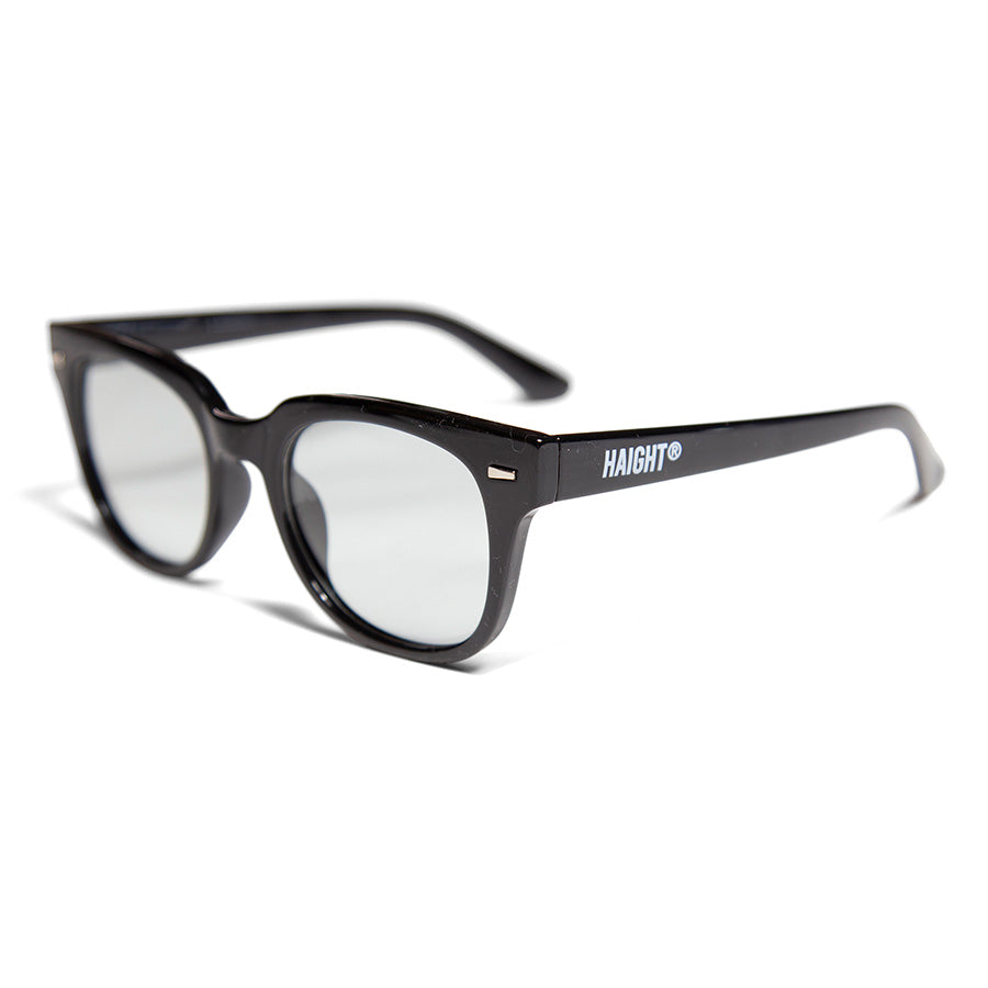 HAIGHT（ヘイト）POLARIZED SUN GLASSES ブラック/グレー 左斜め