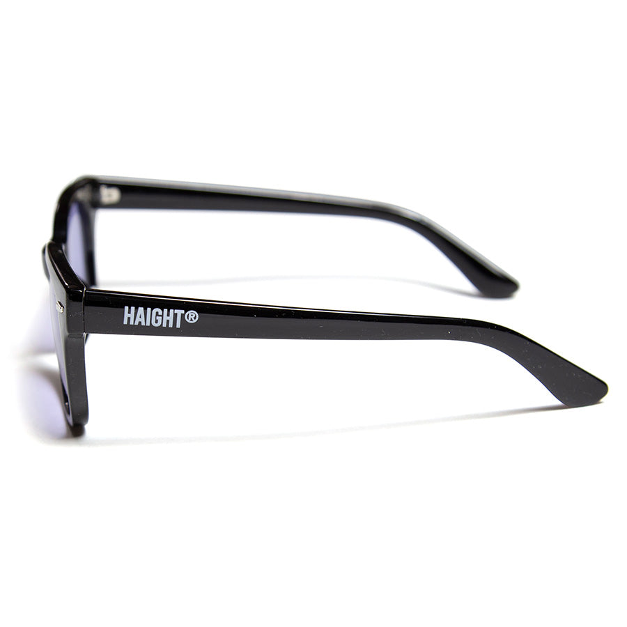 HAIGHT（ヘイト）POLARIZED SUN GLASSES ブラック/グレー テンプルロゴプリント