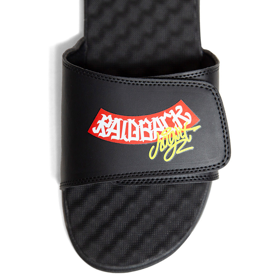 HAIGHT RAIDBACK SLIDE SANDALS iSlide ブラック ストラップロゴ詳細
