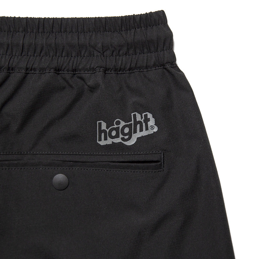 HAIGHT RELAXING EASY PANTS ブラック バックポケット ロゴプリント詳細