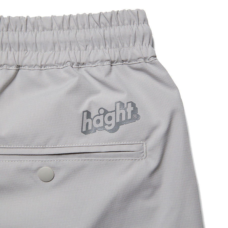 HAIGHT RELAXING EASY PANTS ライトグレー バックポケット ロゴプリント詳細