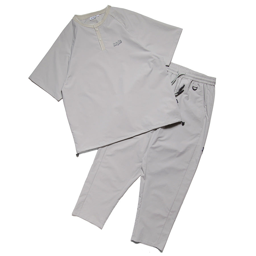 HAIGHT RELAXING EASY PANTS ライトグレー セットアップスタイル