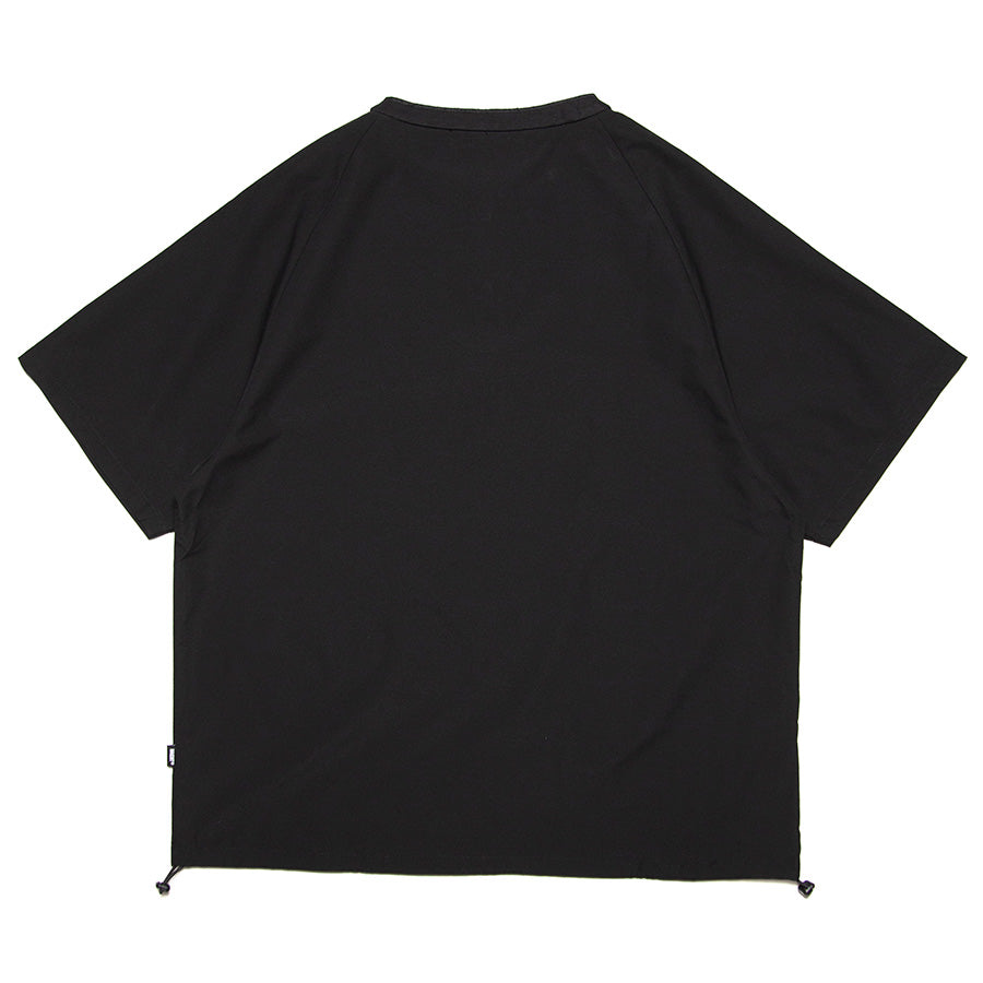 HAIGHT RELAXING SNAP Tee ブラック 背面平置き