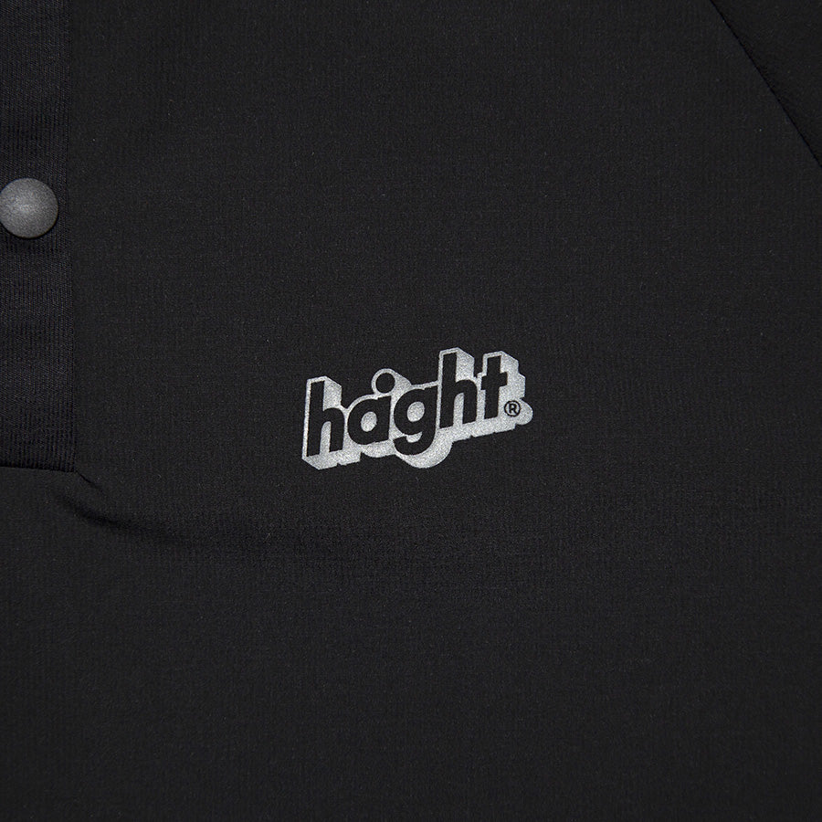 HAIGHT RELAXING SNAP Tee ブラック リフレクターロゴプリント